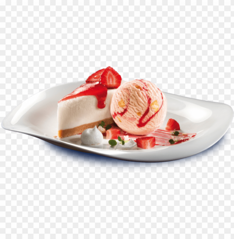 strawberry cheesecake vector library download - ice cream plate Transparent PNG graphics complete collection