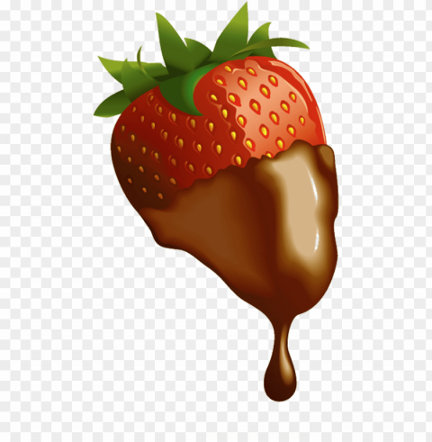 strawberry chocolate-covered fruit clip art - chocolate covered strawberries Clean Background Isolated PNG Graphic Detail
