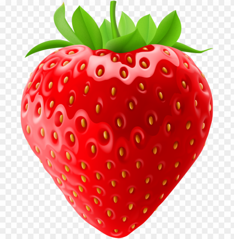 strawberry fruit clipart - transparent background strawberry clipart PNG with clear transparency