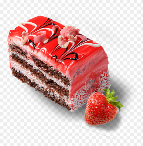 strawberry pastry - strawberry cake Isolated Artwork in HighResolution Transparent PNG