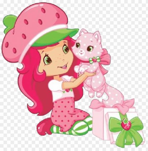 strawberry shortcake Clear Background PNG Isolation
