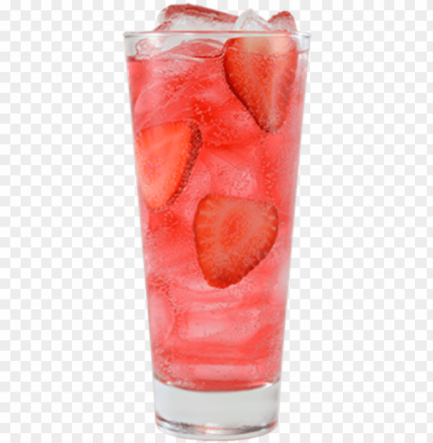 strawberry soda glass Transparent PNG Isolated Subject