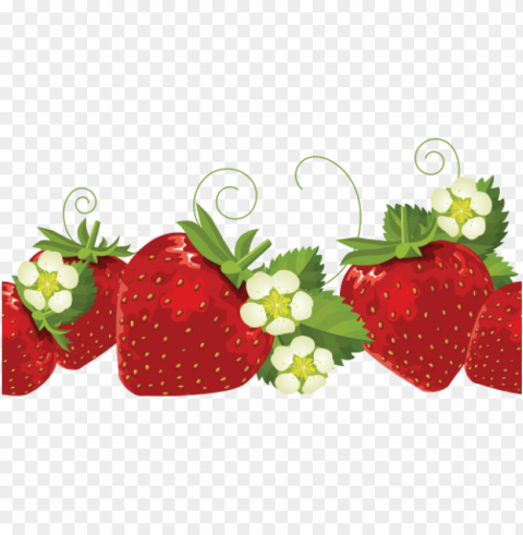 strawberry thirty - strawberry borders clip art PNG Graphic with Transparent Background Isolation