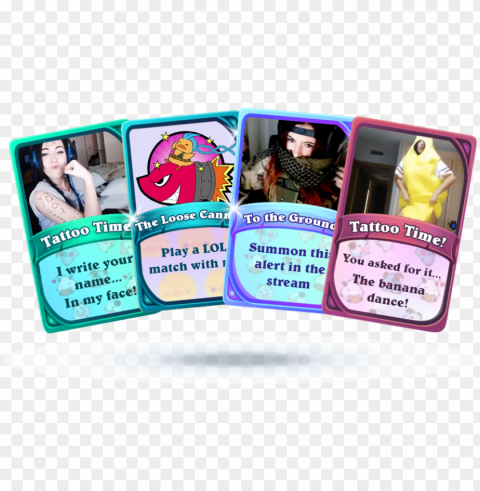 streamers can issue cards which can be acquired by - streamloots cards PNG transparent pictures for editing