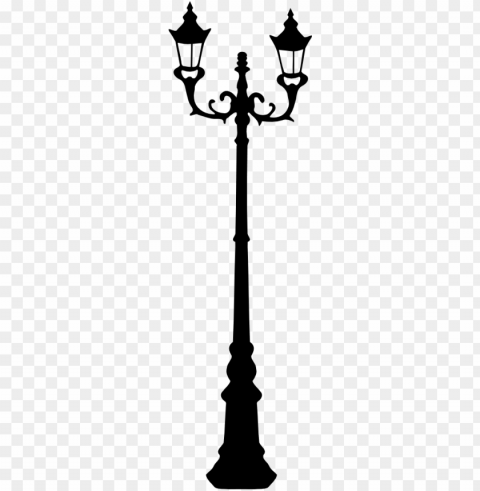 street lamp - lamp post silhouette PNG photo with transparency