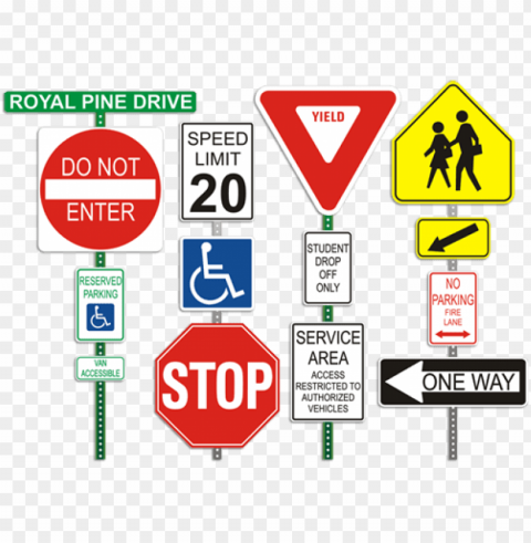 street signs road signs - traffic signposts PNG graphics with clear alpha channel collection