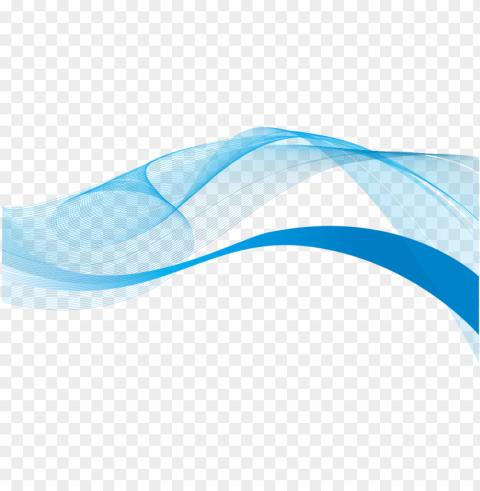 striped blue curved lines Isolated Design on Clear Transparent PNG