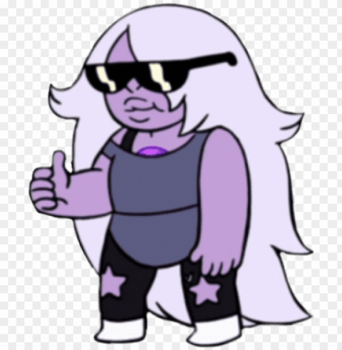 strong in the real way thumbs up amethyst - steven universe discord emojis Isolated Character with Transparent Background PNG