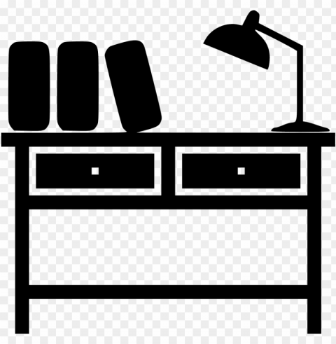 study table with books icons Clear PNG photos