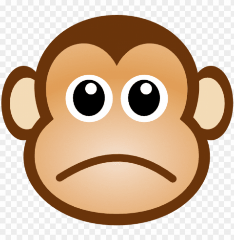 Stuffed Animal Clipart Sad - Cartoon Monkey Face PNG For Web Design