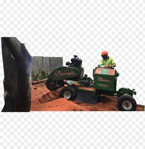stump grinding - tractor PNG Image Isolated with Clear Background