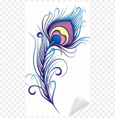 stylized peacock feather PNG for Photoshop