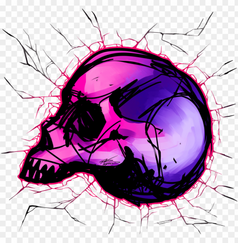 stylized skull illustrations PNG for Photoshop