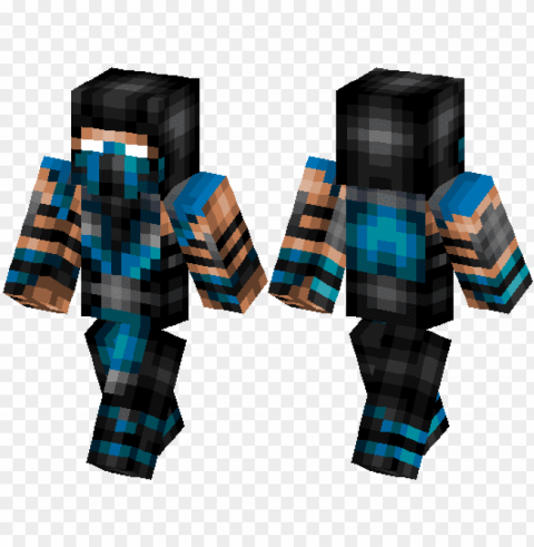 sub zero from mortal kombat x - skin de minecraft de mortal kombat Isolated Subject in Clear Transparent PNG