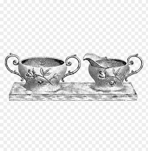 sugar bowl and creamer Isolated Character in Clear Transparent PNG PNG transparent with Clear Background ID 66c0b83c