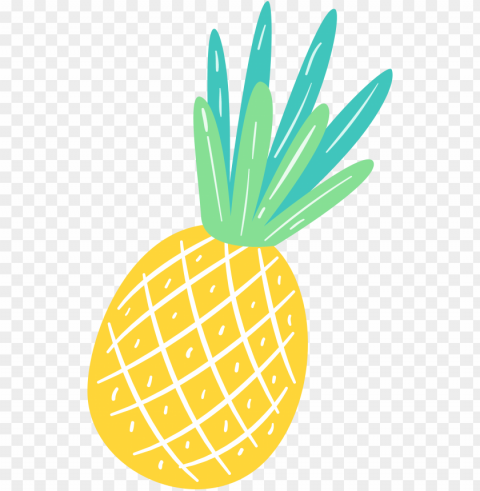 summer clipart pineapple Isolated PNG on Transparent Background