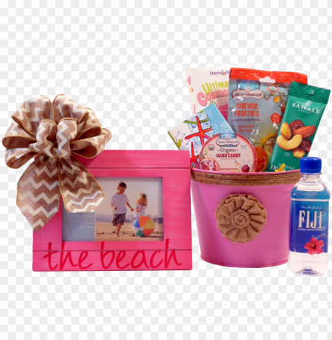 summer days summer gift basket Clear image PNG