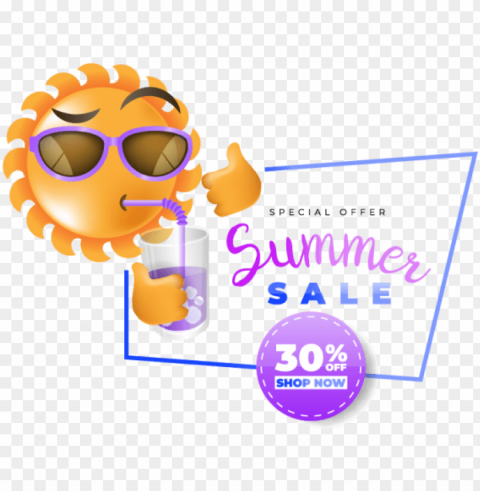 summer sale label promotional advertising summer - vector graphics Clear Background PNG Isolated Illustration