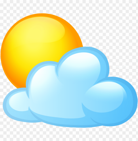 Sun And Cloud Clip Art Image Clear Background PNG Images Bulk