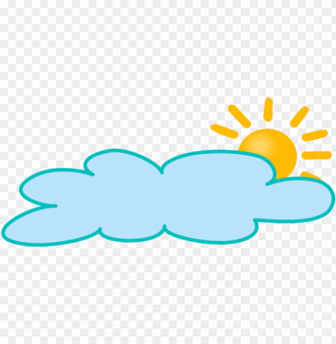sun and clouds clipart Free PNG download no background