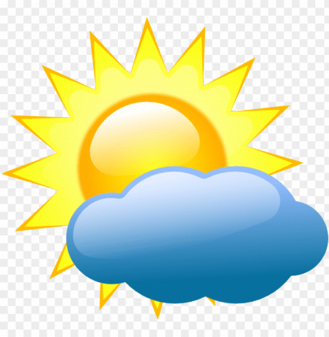 sun and clouds clipart HighQuality Transparent PNG Isolated Art