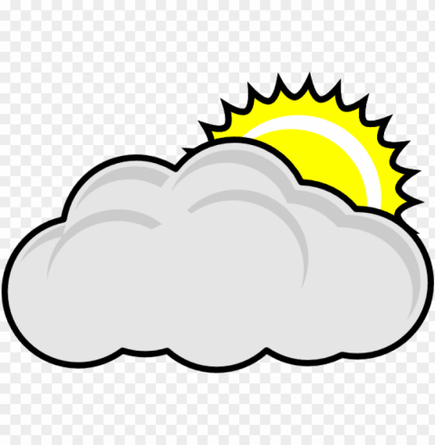 sun and clouds clipart HighResolution Isolated PNG with Transparency