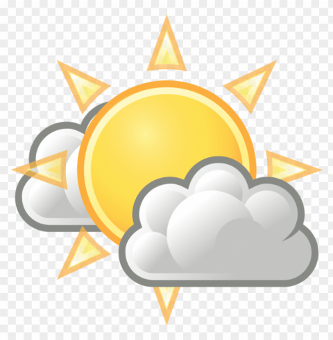 sun and clouds clipart HighResolution PNG Isolated Illustration