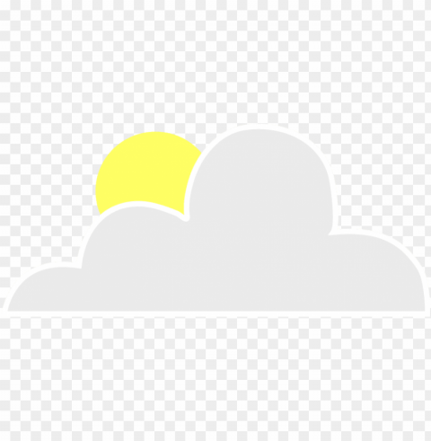sun and clouds clipart Isolated Element with Clear PNG Background