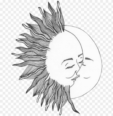 sun and moon tumblr - sun and moon transparent Isolated Character on HighResolution PNG