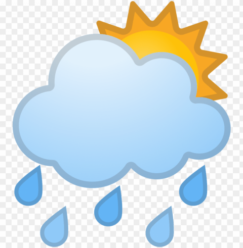 sun behind rain cloud icon - cloud and rain transparent ico Free PNG file