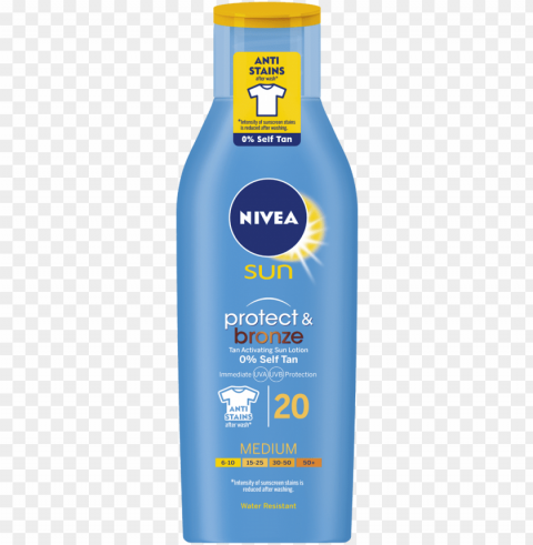 sun care - nivea sun protect & bronze PNG Graphic with Clear Background Isolation