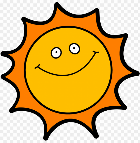 sun clipart for kids Transparent PNG Isolation of Item