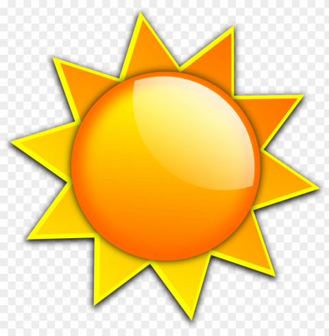 Sun Clipart Simple - Cartoon Su Isolated Item In Transparent PNG Format