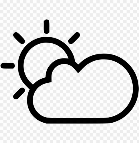 sun cloud svg icon free download - sun cloud Isolated Element on HighQuality Transparent PNG