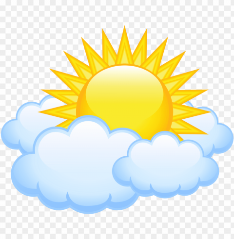 sun with clouds transparent picture - sun with clouds PNG for free purposes