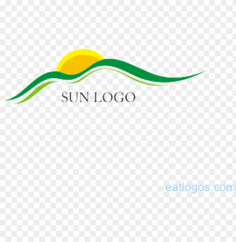 sun with hills logo design download - illustratio PNG Isolated Object with Clear Transparency