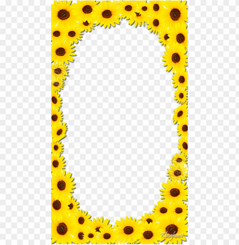 sunflower frame PNG for mobile apps