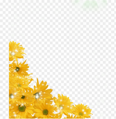 sunflower frame PNG graphics for free