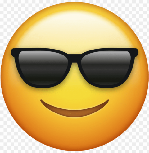 sunglasses emoji PNG Isolated Object with Clarity