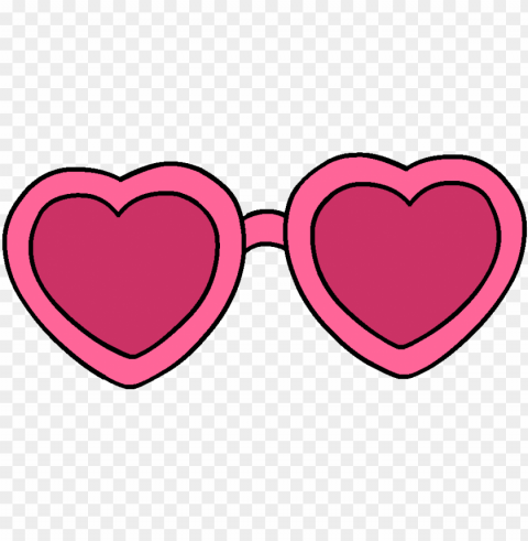 sunglasses love sticker by csak for ios - pink heart sunglasses clip art Transparent Background Isolated PNG Item