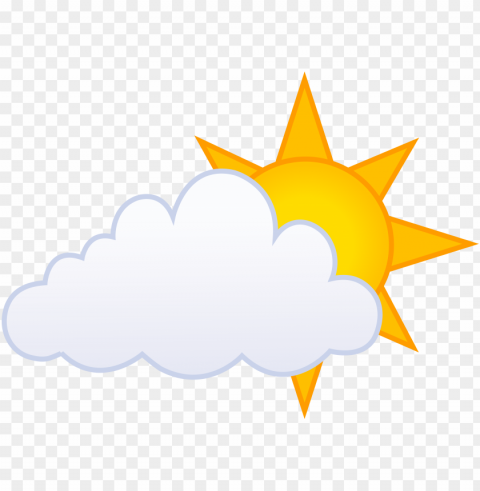 sunlight clipart sunny weather pencil and in color - cartoon cloud and su PNG art