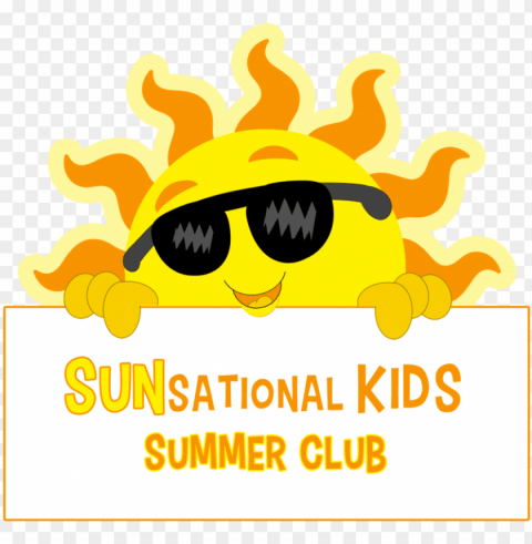 sunsational kids summer club graphic yellow su PNG Image Isolated with Transparent Clarity