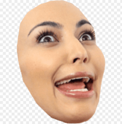 super crazy face kim kardashian icon just for your - kim stickers Isolated Character in Transparent Background PNG