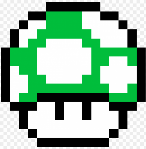 super mario bros green mushroom - mario bros pixel PNG graphics with clear alpha channel broad selection