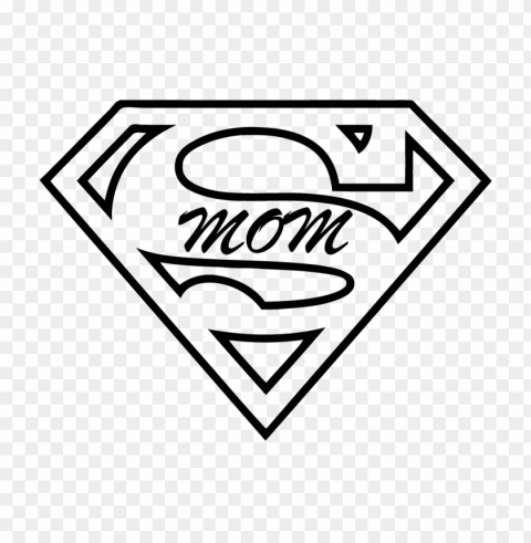 super mom decal - coloring page superman logo printable Isolated Graphic Element in HighResolution PNG