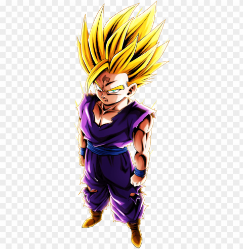 super saiyan 2 gohan youth Transparent PNG Isolated Element with Clarity
