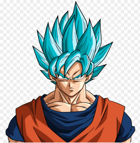 super saiyan god is a lazy palette swap just like super - dragon ball z goku super saiyan blue PNG Graphic Isolated on Clear Background Detail