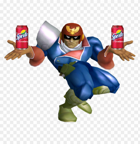 super smash bros - captain falcon knee kirby PNG images for personal projects