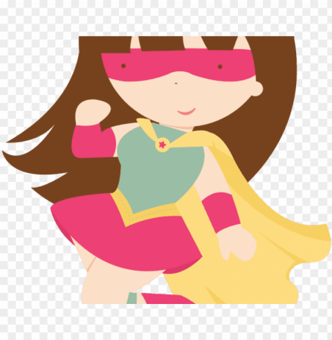 supergirl clipart cute anime - super girl clipart Transparent Background Isolated PNG Figure