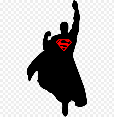 superman-3222965 960 720 - superman silhouette Transparent Background PNG Isolation